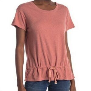 Madewell Drawstring T-Shirt Antique Coral Top XS